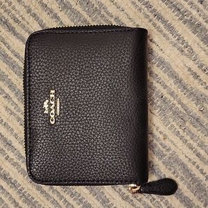 COACH compact zippered wallet